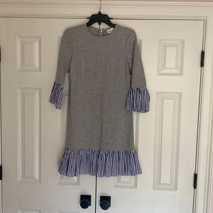 Eliza J size 2 Heather Grey. Striped sleeve and bottom